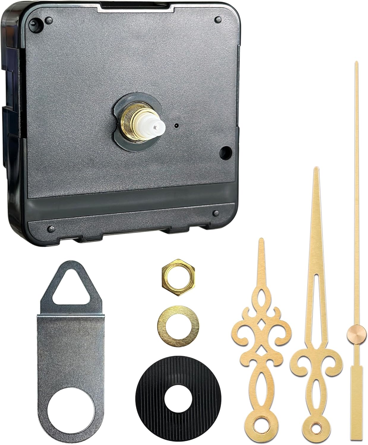 Gold Clock Kit - antique brass precision mechanism 8-pieces