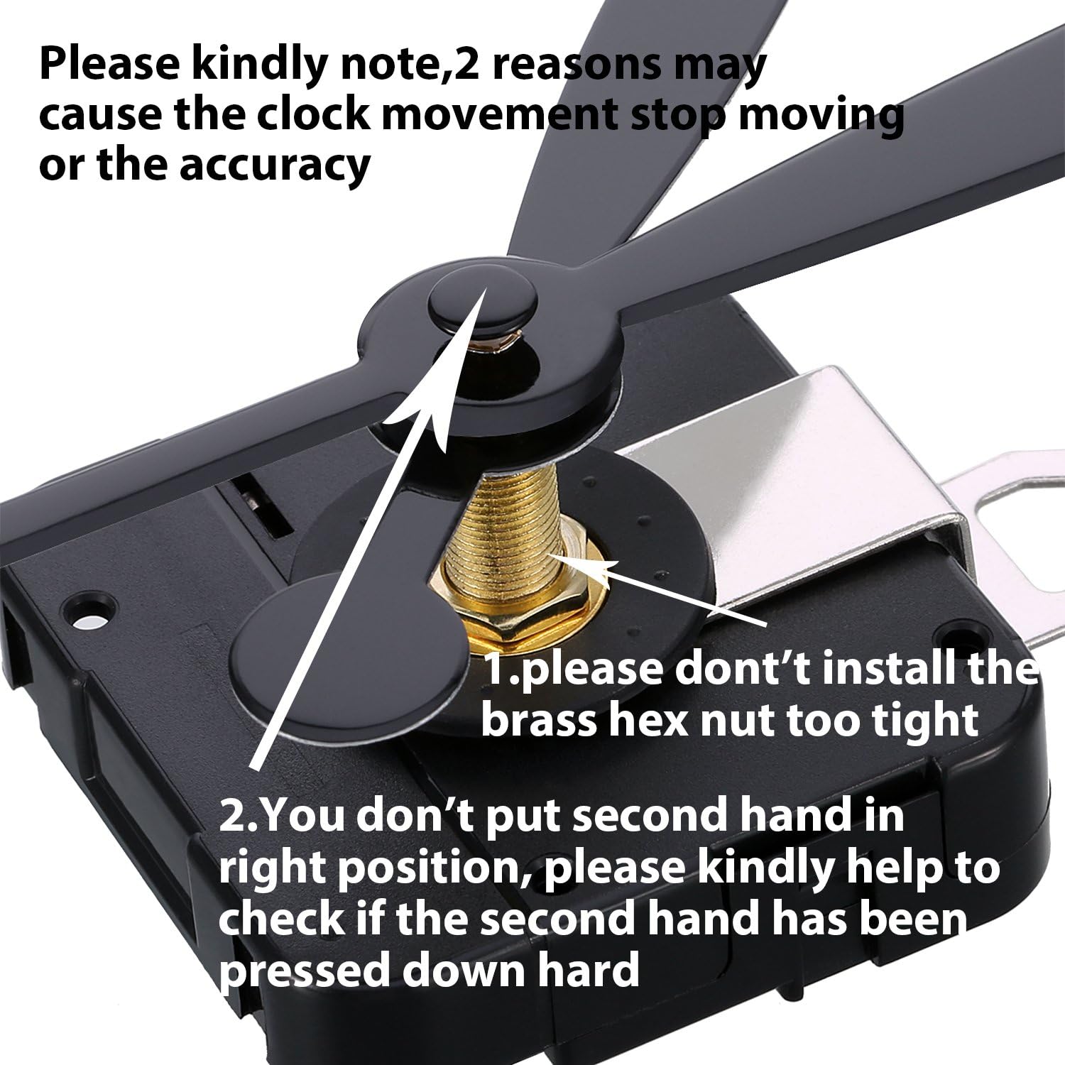 Premium Replacement Parts for Quartz Clocks LongHANDS SPADE HANGER Model Number