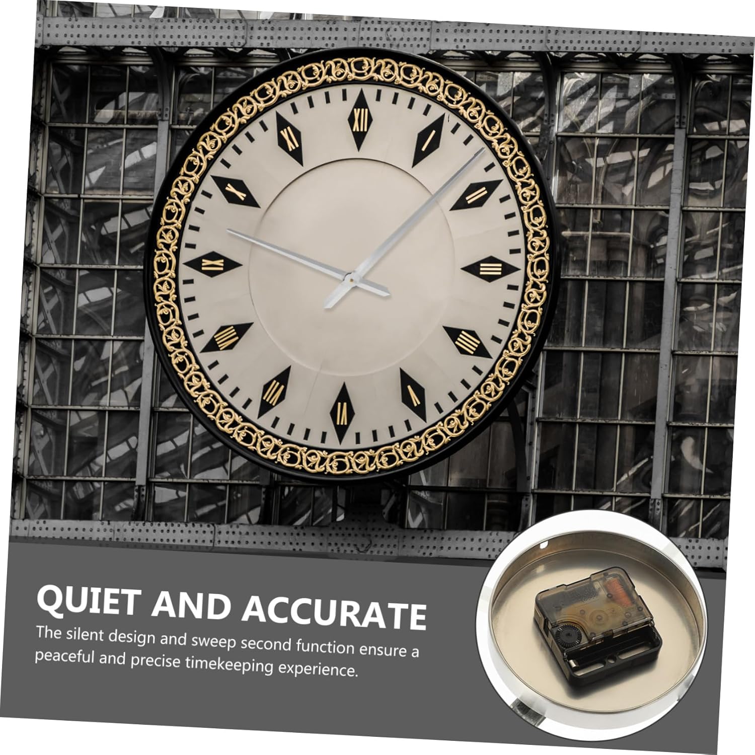 Pro-Aligned Clock Repair Kit Metal Mechanism Set for DIY Clocks
