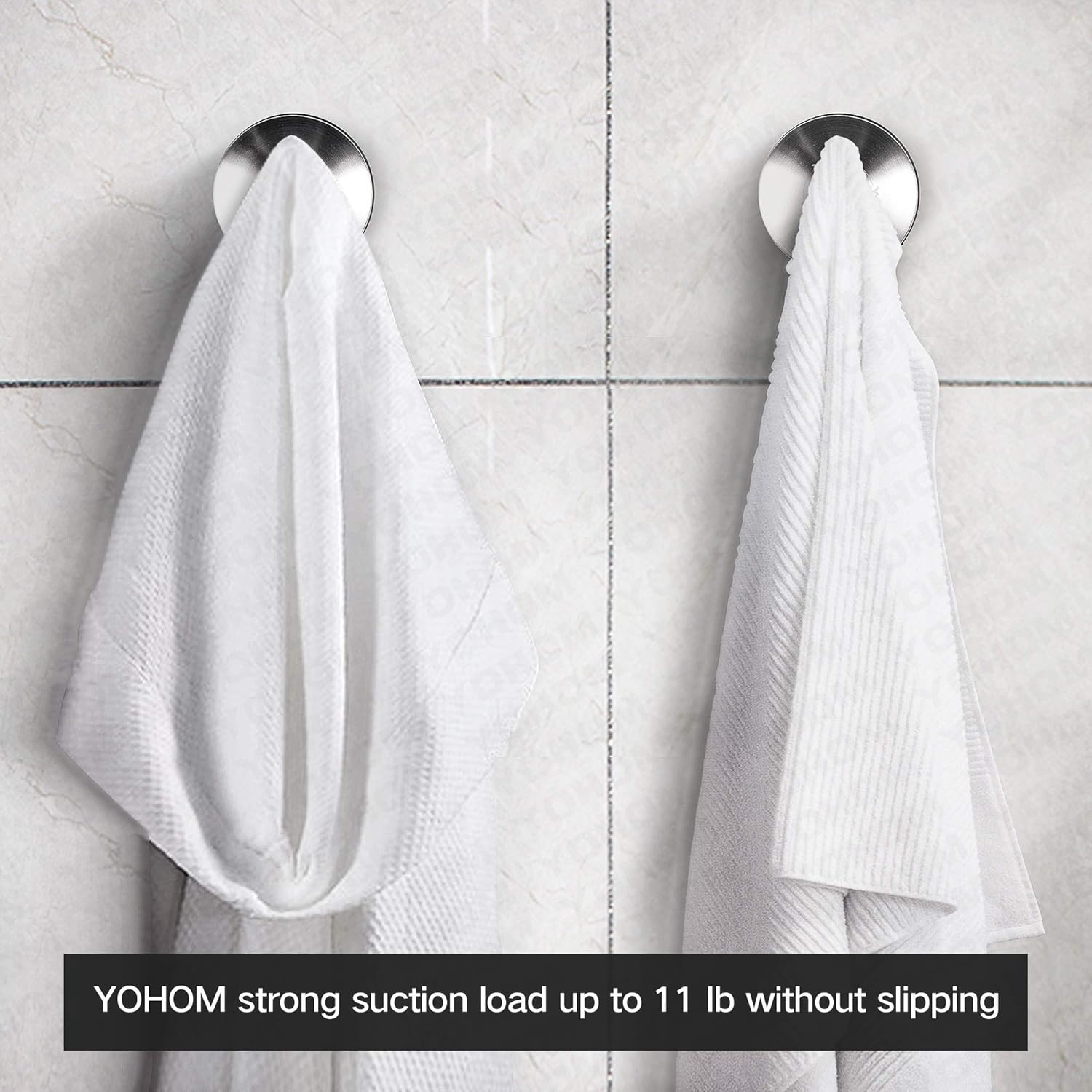 YOHOM Stainless Steel Vacuum Suction Cup Bathroom Shower Holder