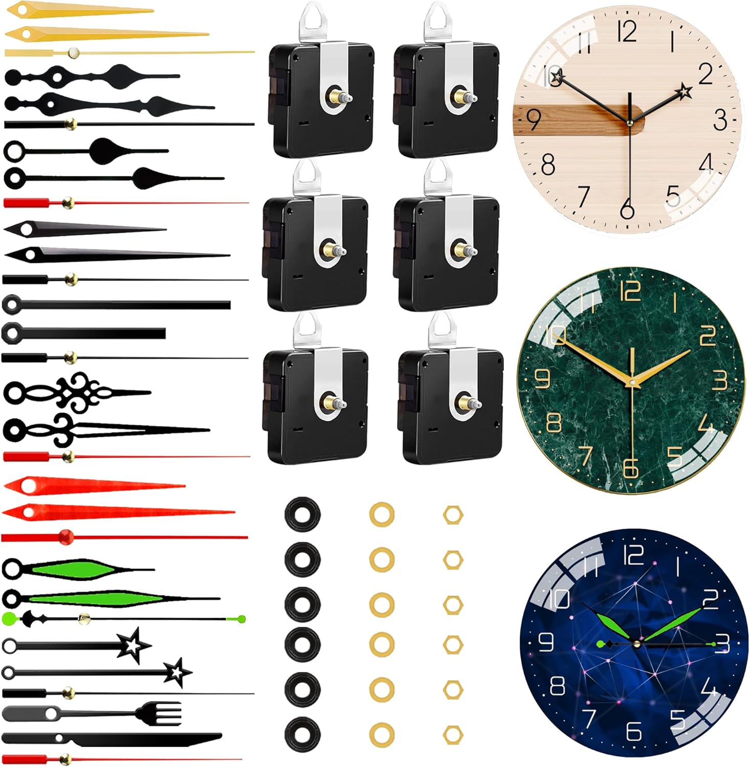 6-Piece High-Torque Quartz Clock Mechanism Kit