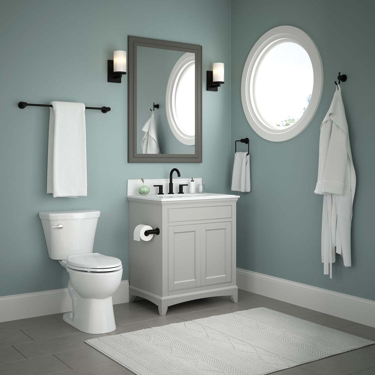 Delta Nicoli Bath Towel Holder Matte Black