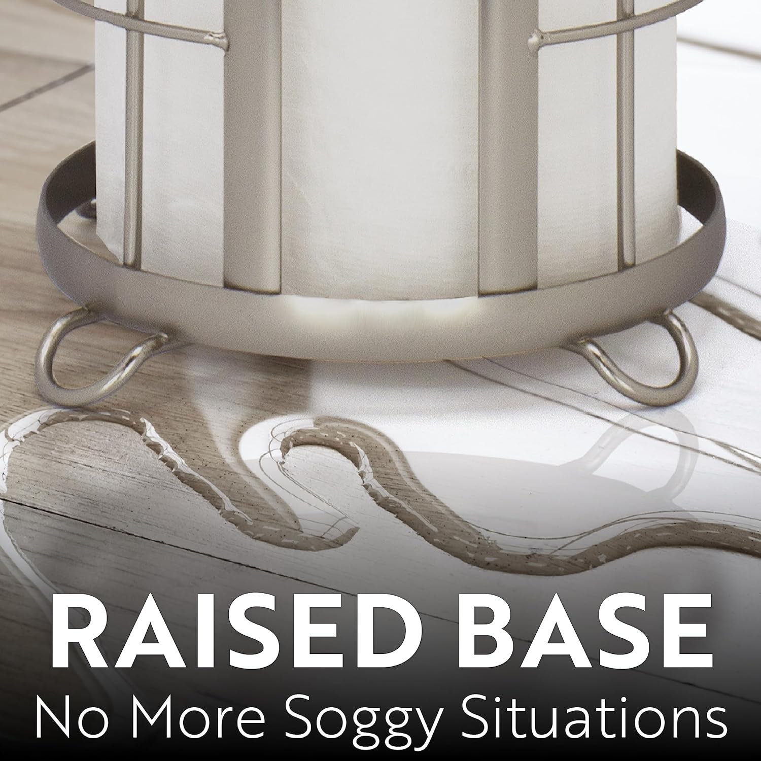 HOLD MEGA ROLLS Nickel Toilet Paper Holder