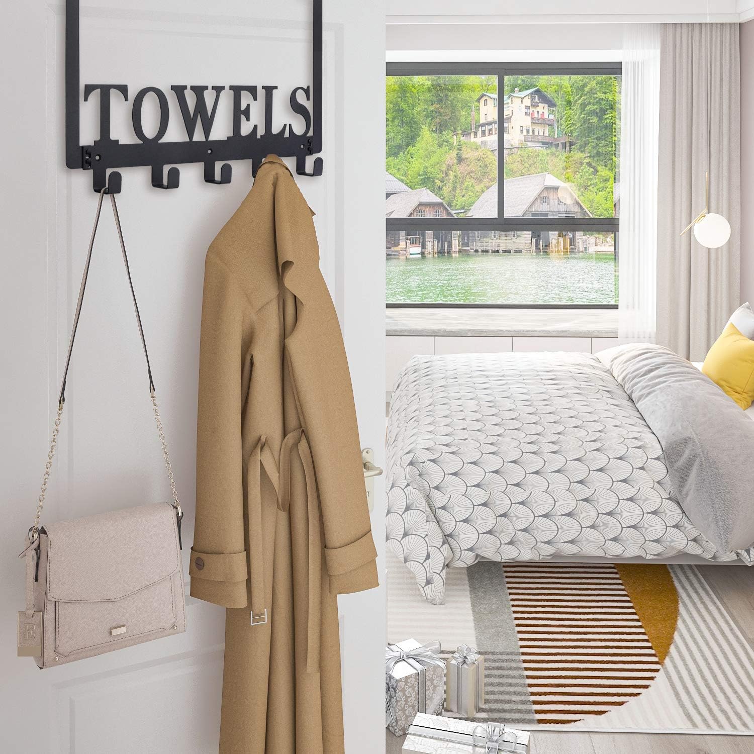 Adjustable Towel Holder Door Mount
