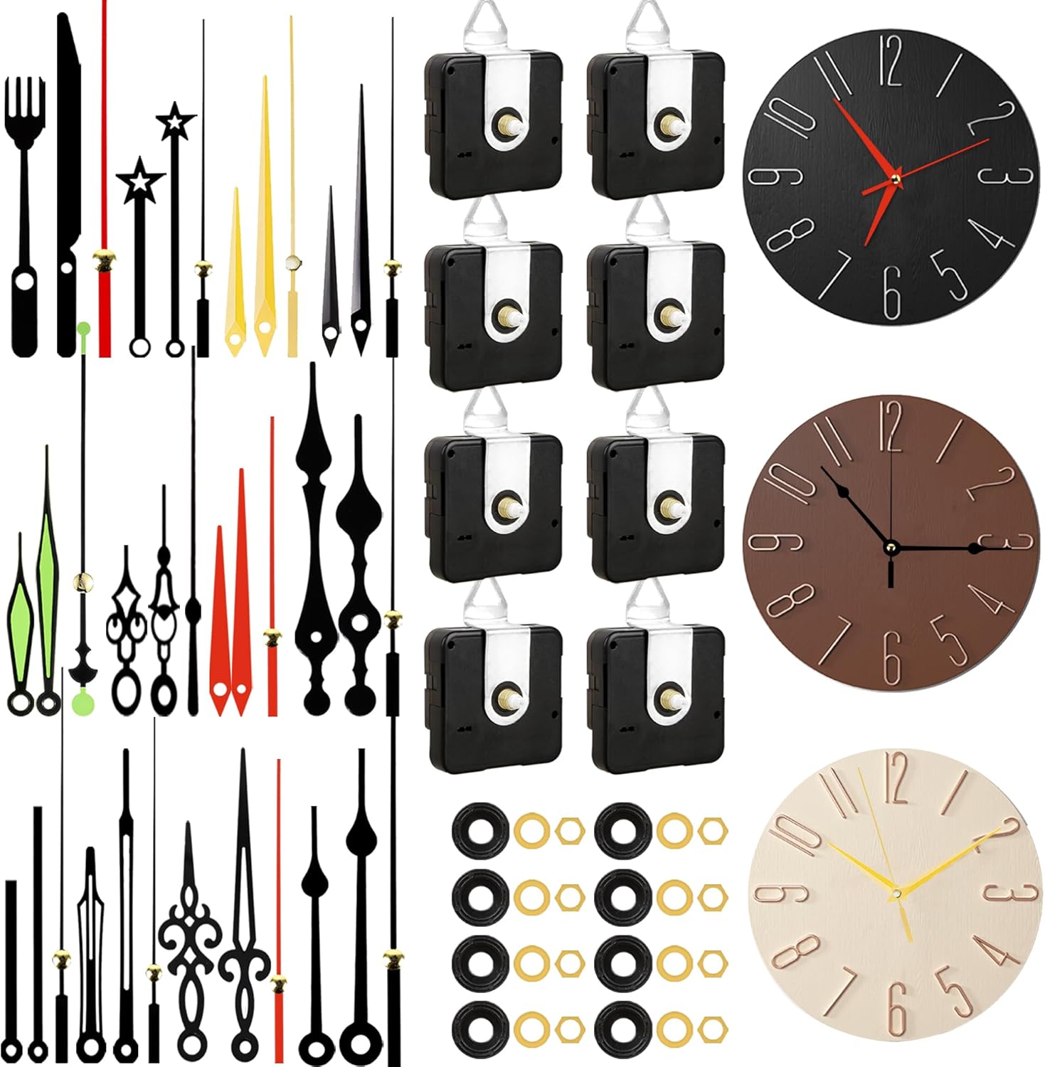 Precise 8-Piece quartz clock mechanism set