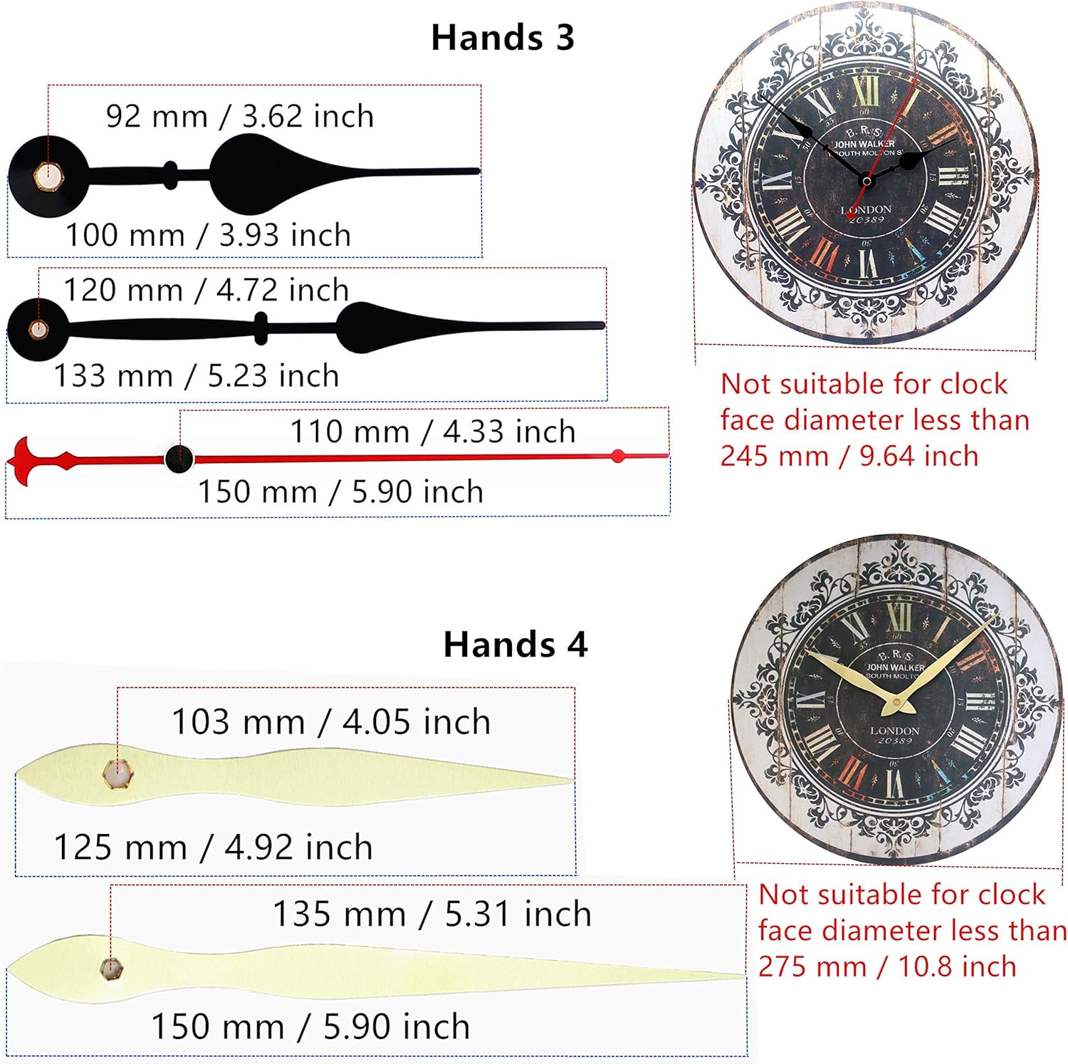 Sweep Silent Movement Wall Clock Kit