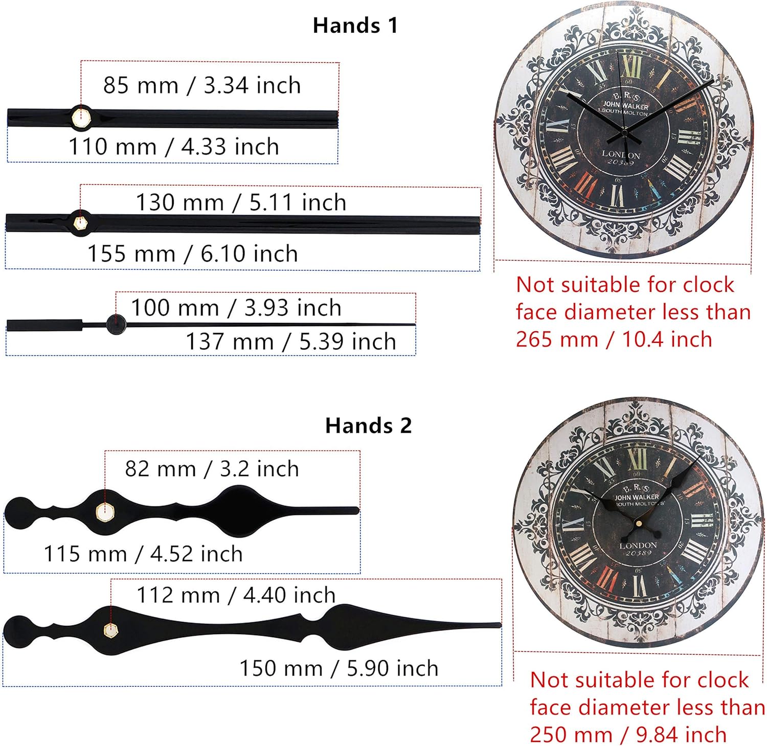 Sweep Silent Movement Wall Clock Kit